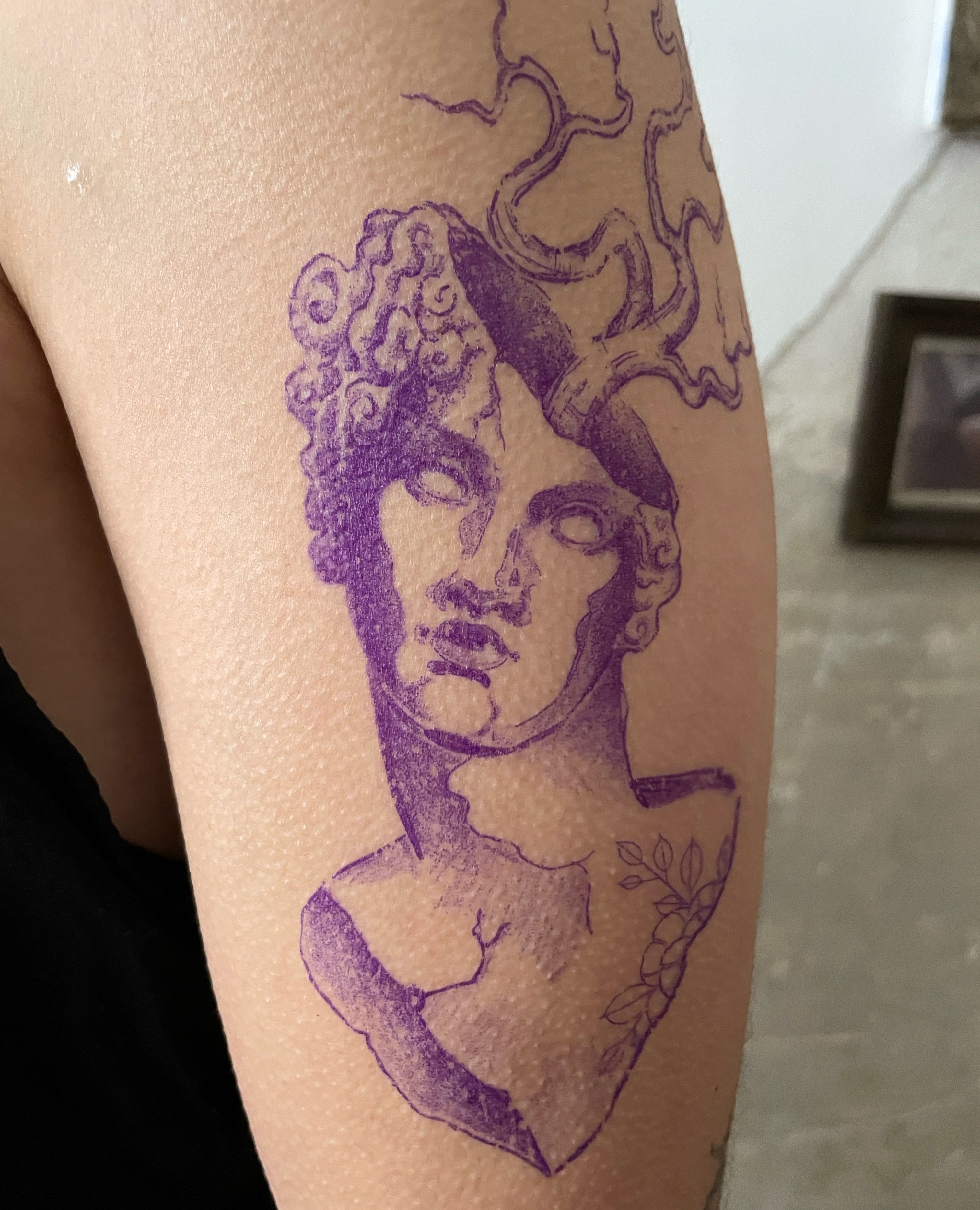 Tattoo Stencil done with Perfect Stencil Ink