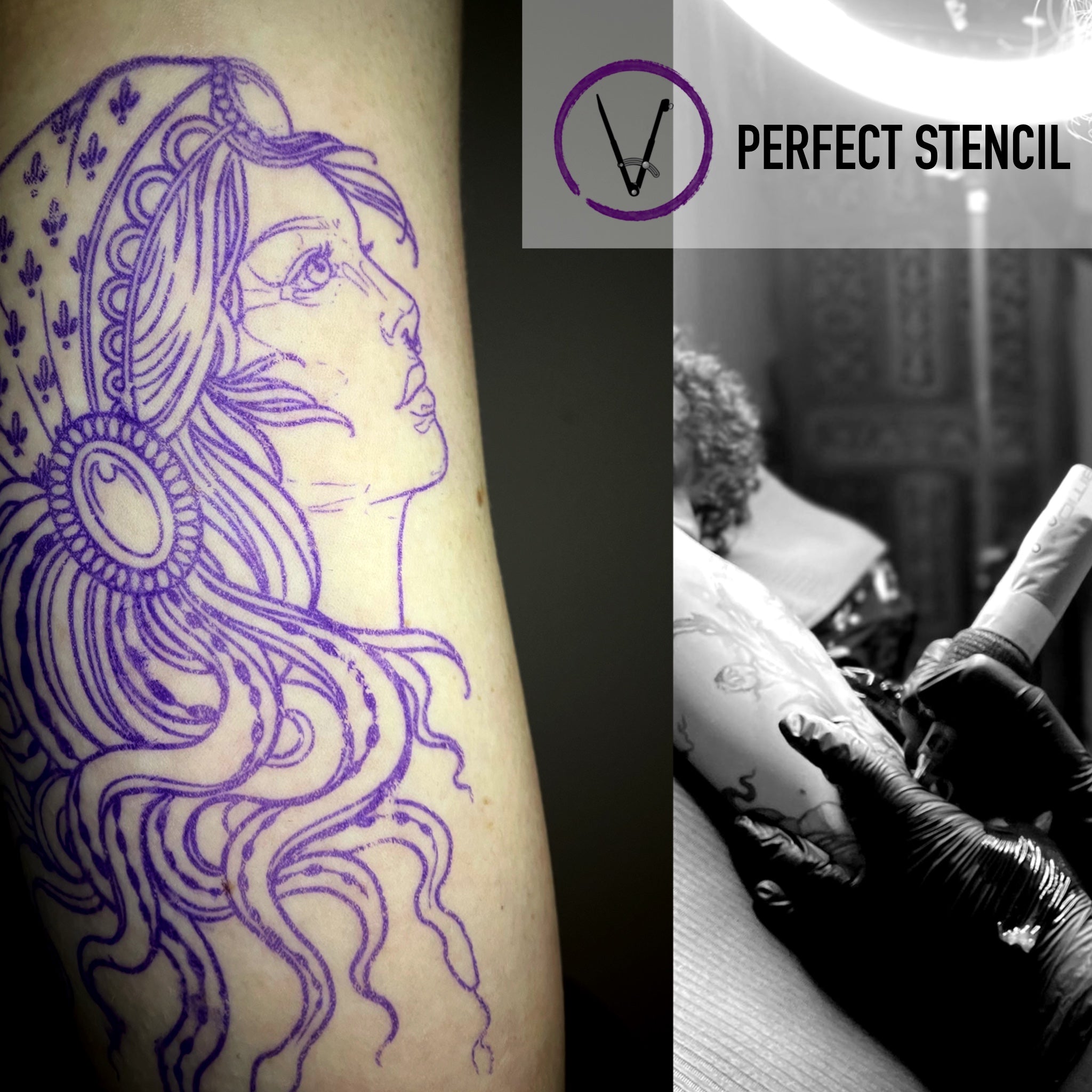 tattoo stencil ink on skin