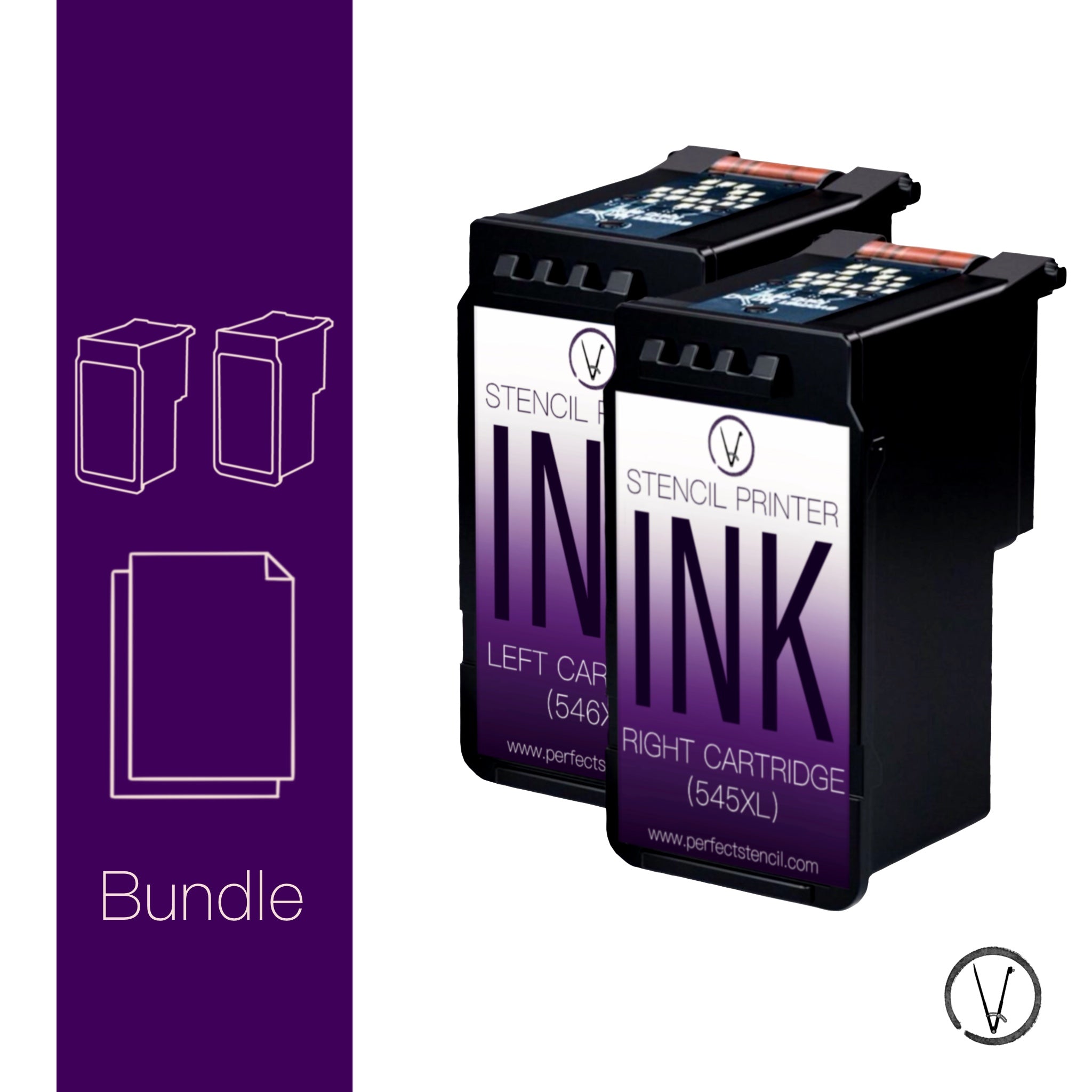 XL tattoo stencil cartridge and paper bundle for Canon PIXMA models