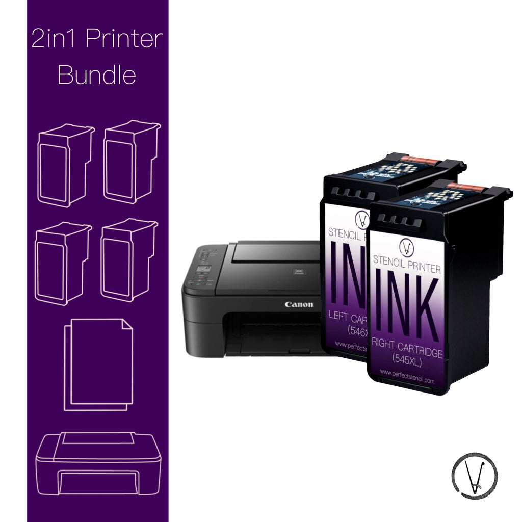 Tattoo Printer set. inkjet cartridges and paper